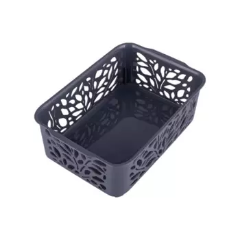 Корзина Leaves 12.7x6.2x18.4 см полипропилен цвет серый