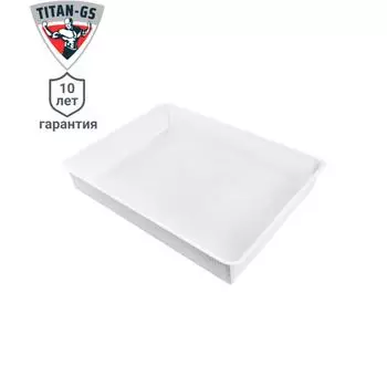 Корзина мелкосетчатая Титан-GS 53.5x8.5x41 см сталь цвет белый