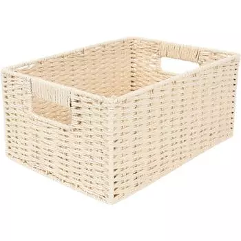 Корзина для хранения 31x15x23 см бамбук цвет бежевый