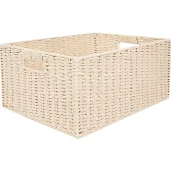 Корзина для хранения 45x21x33 см бумага цвет бежевый