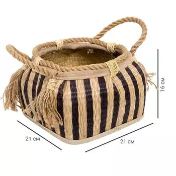 Корзина мягкая Kub HAP8547, 210х210х150 мм, 5 кг, пальмовое волокно