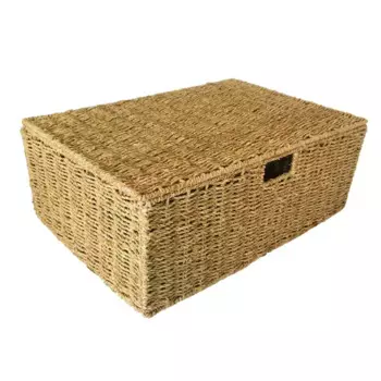 Корзина с крышкой для хранения 55x21x38 см водоросли цвет натуральный