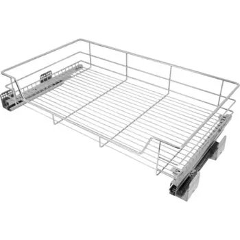 Корзина с выдвижным механизмом Jet 76x41x13 см цвет хром