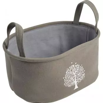 Корзина «Сад», 270x180x360 мм, 13 л, ткань, цвет серый