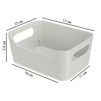 Корзина Scandi 17x7.5x12 см полипропилен цвет светло-серый