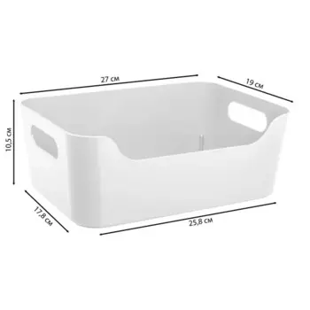 Корзина Scandi 27x10.5x19 см полипропилен цвет белый