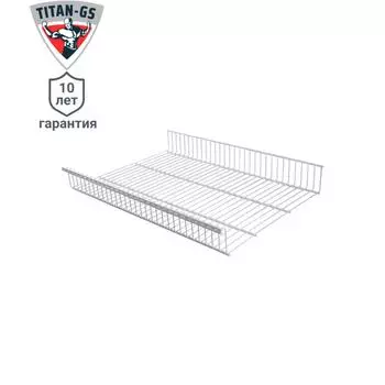 Корзина стационарная Титан-GS 60.3x8.5x44 см сталь цвет белый