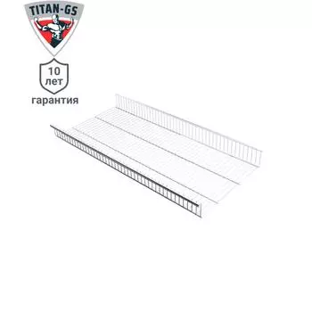 Корзина стационарная Титан-GS 90.3x8.5x44 см сталь цвет белый