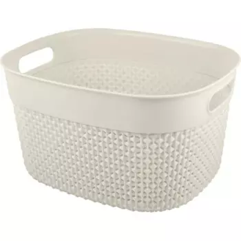 Корзинка для хранения Plast Team Oslo 26.6x22.1x15.1 см овальная цвет молочный