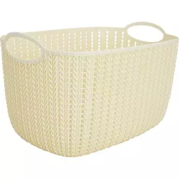Корзинка для хранения «Вязание» 7 л цвет слоновая кость
