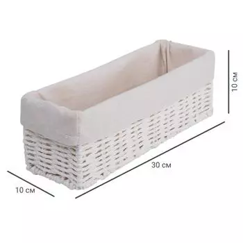 Корзинка плетеная 10х10х30 см, цвет красный