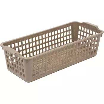 Корзинка универсальная 315x130x85 мм пластик цвет коричневый