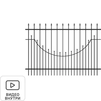 Кованая секция Агата для забора 1.9x2.5 м