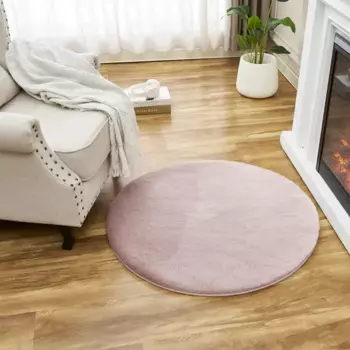 Ковер Bingo Mix круг 80 см полиэстер цвет розовый
