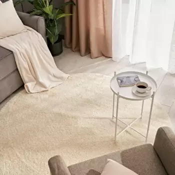 Ковер Kreaforta Shaggy Bosfor круг 120 см полипропилен цвет кремовый