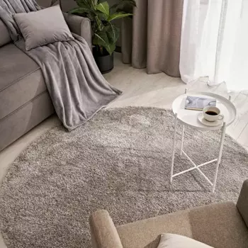 Ковер Kreaforta Shaggy Bosfor круг 120 см полипропилен цвет серый