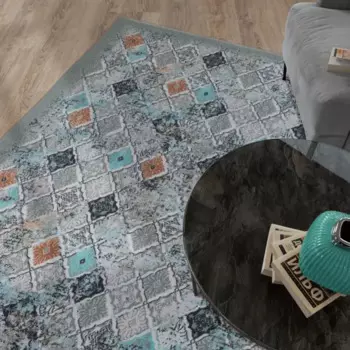 Ковер Лугано 100x160 см полипропилен 9524 цвет серый