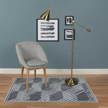 Ковер полиамид Альмерия 9040 80x120 см цвет серый