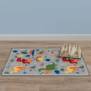 Ковер полиамид Нева тафт Динозавры 9013 67x110 см цвет мультиколор