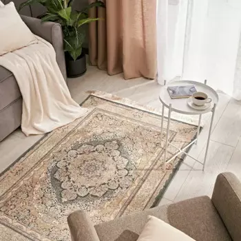 Ковер полиэстер Anosha 250x350 см цвет голубой