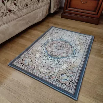 Ковер полиэстер Anosha 50x80 см цвет голубой