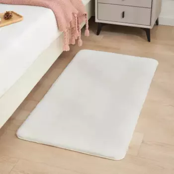 Ковер полиэстер Bingo 50x80 см цвет белый