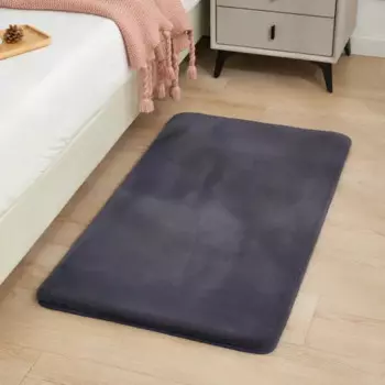 Ковер полиэстер Bingo 50x80 см цвет темно-серый