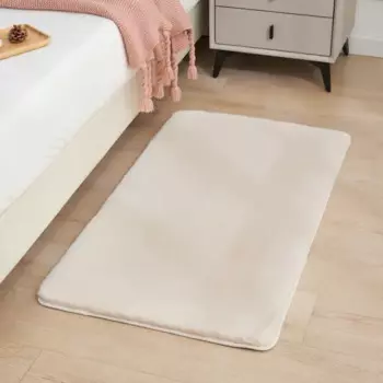 Ковер полиэстер Bingo 60x110 см цвет кремовый