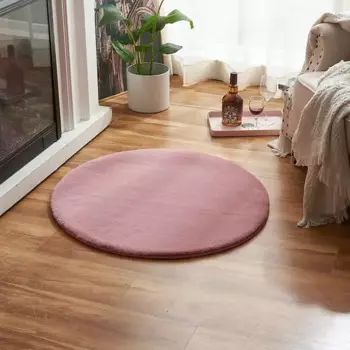 Ковер полиэстер Bingo круглый 80 см цвет румяный