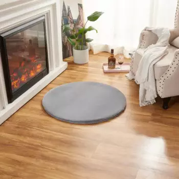 Ковер полиэстер Bingo круглый 80 см цвет серый