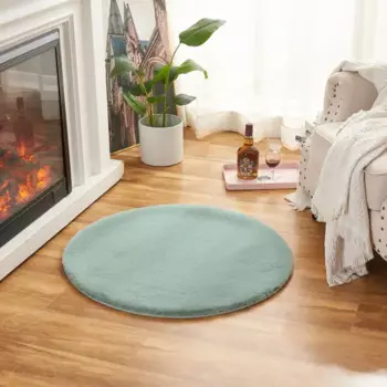 Ковер полиэстер Bingo круглый 80 см цвет мятный