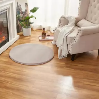 Ковер полиэстер Bingo круглый 80 см цвет бежевый