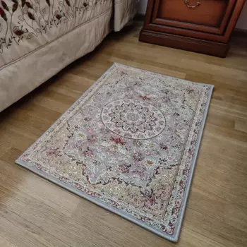 Ковер полиэстер JZ006 50x80 см цвет серебристый