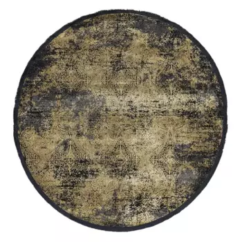 Ковер полиэстер Tierra 12892 круглый 160 см цвет желтый