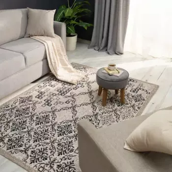 Ковер полипропилен Avrora 60x100 см цвет бежевый