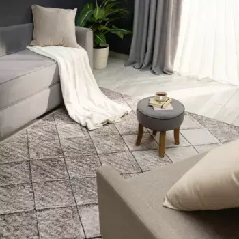 Ковер полипропилен Avrora 60x100 см цвет серый