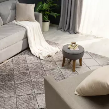 Ковер полипропилен Avrora GR18 140x190 см цвет серый