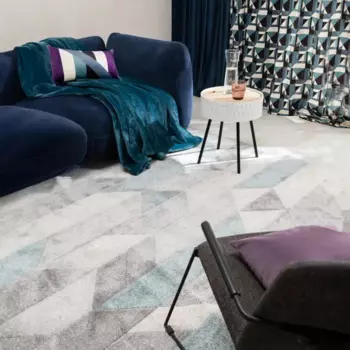 Ковер полипропилен Bright L026 200x300 см цвет голубой