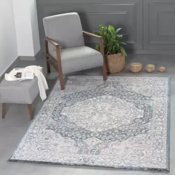 Ковер полипропилен Donna HG227 200x400 см цвет черно-серый