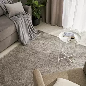 Ковер полипропилен Inspire Shaggy Bosfor 80x150 см цвет светло-серый