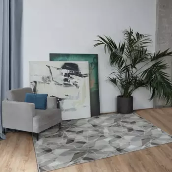 Ковер Пралеска 240x340 см полиамид P2867/А2/124 цвет серо-белый