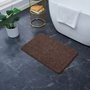 Ковер Teddy 50x80 см полиэстер цвет коричневый