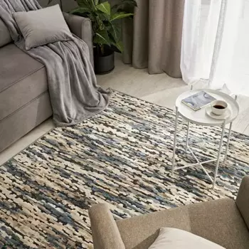 Ковер вискоза Genova 308-555550 100x140 см цвет синий/коричневый