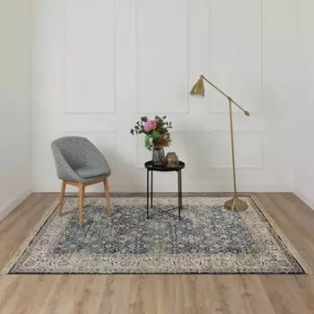 Ковер вискоза Isphahan 84570 80x150 см цвет айвори-черный