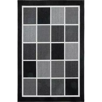 Ковёр полипропилен Fenix 20426/993 160х230 см, цвет чёрный/белый