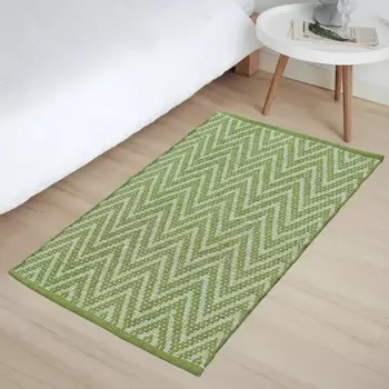 Коврик декоративный хлопок Шеврон IC-16827 см цвет 60x90 см цвет зеленый
