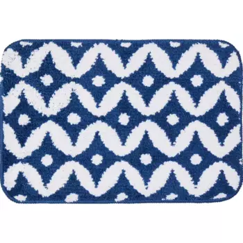 Коврик декоративный полиэстер Microfiber HF-1004-4759 40x60 см цвет синий
