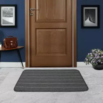 Коврик декоративный полипропилен Родди 082 60x90 см цвет темно-серый