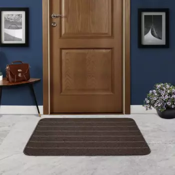 Коврик декоративный полипропилен Родди 093 80x120 см цвет темно-коричневый