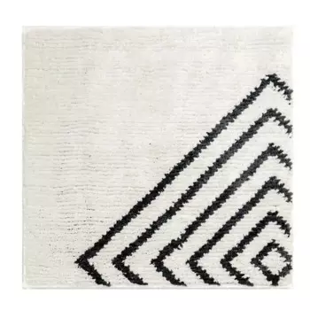 Коврик для туалета Bath Plus Ромб 50x50 см цвет светло-бежевый с черным рисунком